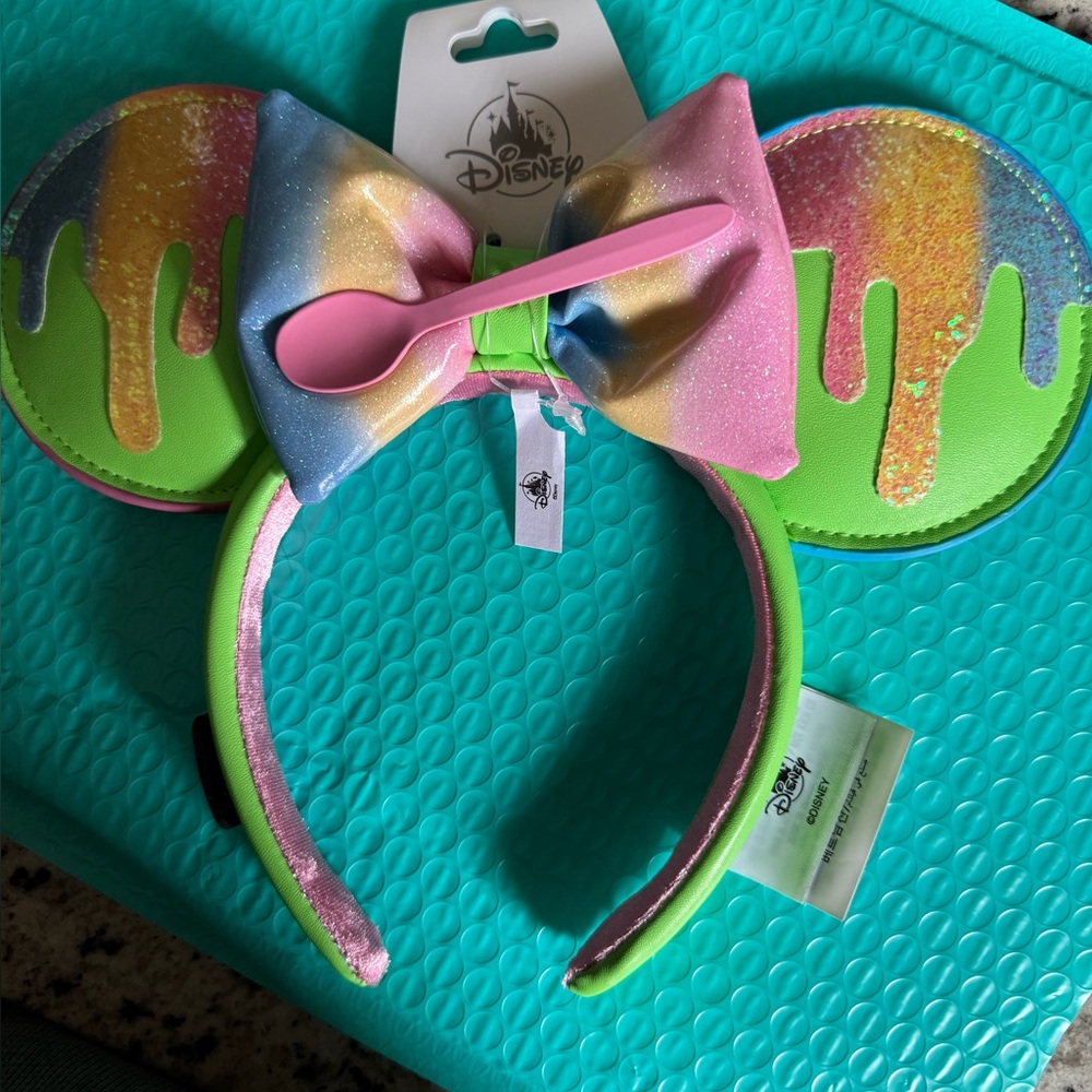 NWT - Disney Colorful Minnie Ears Headband- Shaved Ice